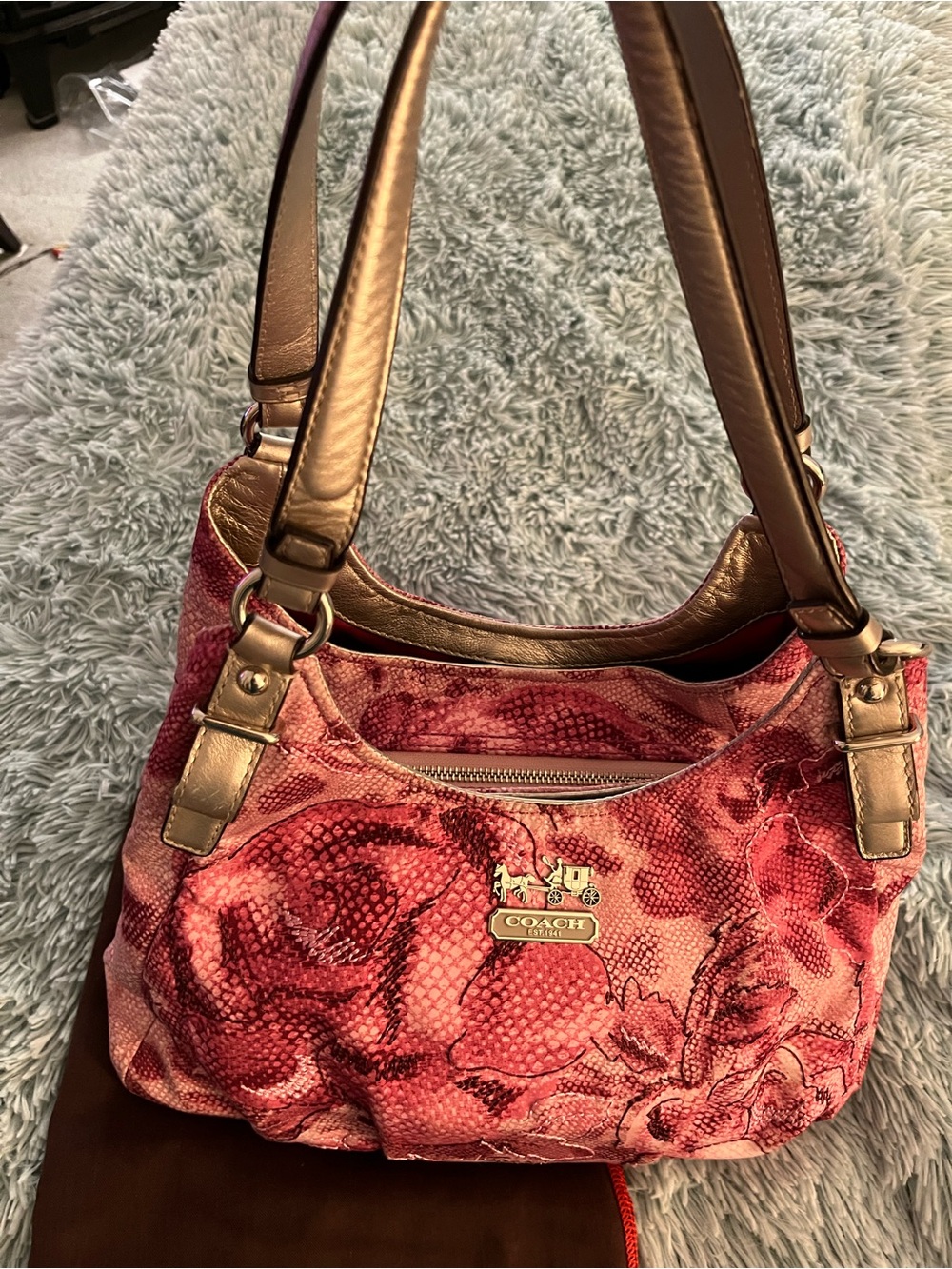 Coach Rare Limited Edition Madison Floral Rose Maggie Hobo/ Shoulder Bag  EUC